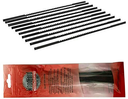 10 x Scroll Saw Blades Pinned 24 TPI 130mm Long Fret Saw Coping Saw Blades for Woodworking Small Workshops Sawing for Cutting Wood Plastic Foam MDF