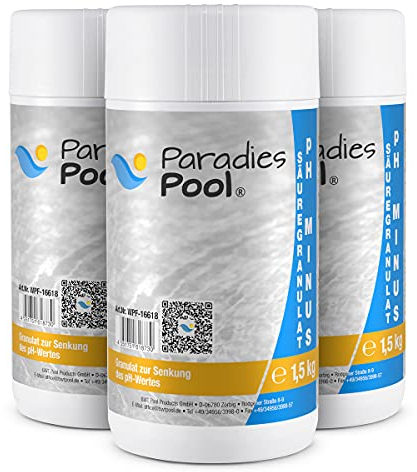 Paradies Pool pH Minus Granulat 4,5 kg, pH Senker Schwimmbecken Pool