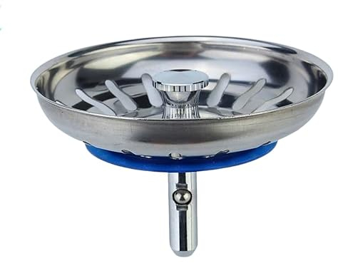 MINISMUS Küchenspüle Stöpsel - Edelstahl Abflusssieb Spülmaschinengeeignet - Rostfreier Küche Siebkorbchen Waschbeckenstöpsel Abflussstopfen Spüle Sieb Spülbecken Stopfen (82mm)