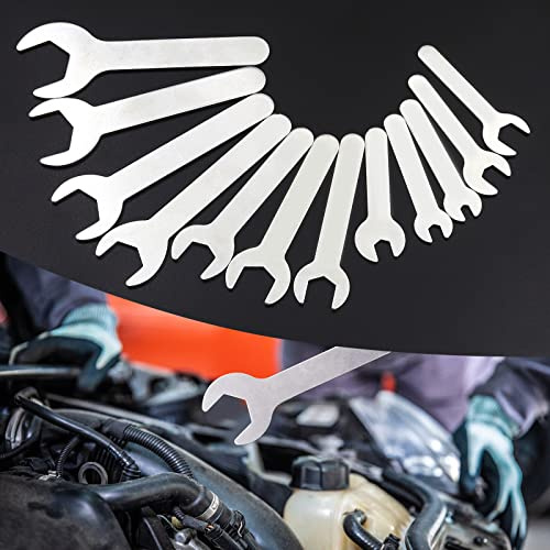 NWpangu Super Thin Single Open End Wrench Set,12PCS Ultra-Slim Combination Wrench Spanners Set in Different Sizes(4,5,7,8,11,12,13,15,17,19,22,23mm)