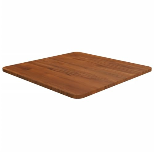 vidaXL - Solid Oak Wood Square Table Top 50x50cm - Dark Brown, ic, Versatile for Dining, Coffee, Side, & Console Tables
