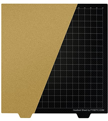 BCZAMD 300x300mm/11.8 in 3D Drucker Plattform 2022 JanusBPS-PET Bauplatte Pulver Gold PEI+PET Carbonn Fiberr Federstahlblech Nicht enthalten Magntscche Aufkleber Cr10 V2 Ender 6 7 Lulzbt Taz Bed