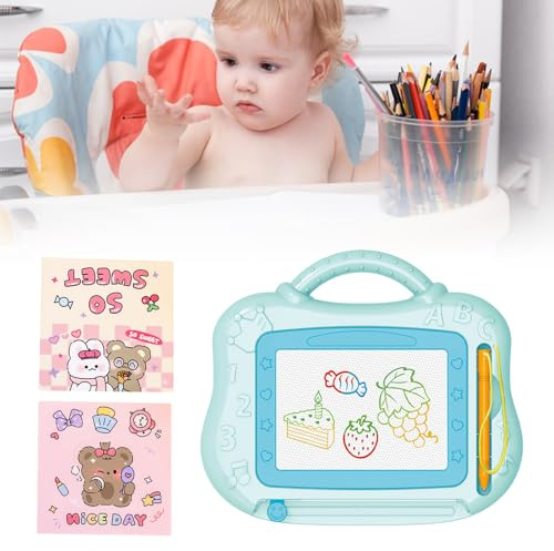 Ardoise Magique,Ardoise Magique Tableau Jouets Enfants,Planche Colorée Effaçable,Tableau de Dessin Magnétique Effaçable,Planche À Dessin Magnétique,Planche Colorée pour Jouets, Dessin et Écriture