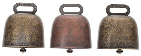 ibasenice 3stücke Dekorative Kupferglocken Jingle Bells Für Kuh Und Pferd Windglocken-dekoration Anti-verlust-glocke