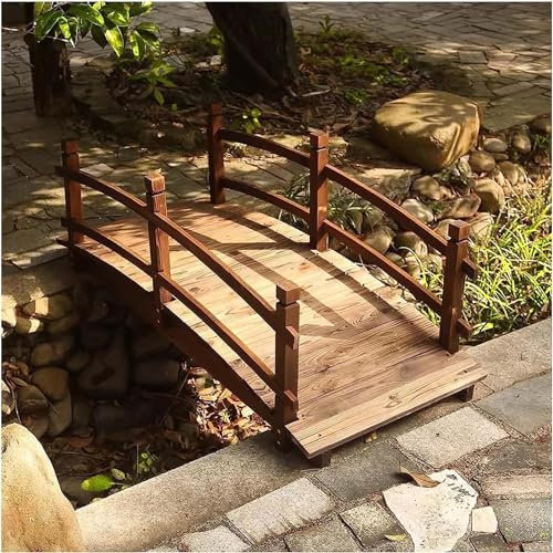 Pont de Jardin Extérieur Pont De Jardin Antique Arqué De 4,6 Pieds/55 Pouces, Petite Passerelle De Ruisseau, Ornement D'aménagement Paysager De Chemin D'étang Koi, Passerelle De Pont Extérieur