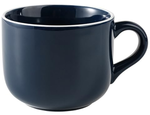 CROMIITSM Extra Large Porcelain Coffee 23 Oz Mug, Breakfast Cup and Soup Bowl, Microwave and Dishwasher Safe, Jumbo Wide Mug with Handle