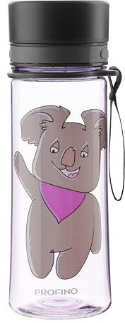 PROFINO Infuze Trinkflasche Kinder Auslaufsicher mit Sieb, 350ml, Weite Öffnung für leichte Befüllung, BPA Frei, Spülmaschinenfest