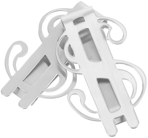 TEHAUX 2 Clips De Dinero Para Billetes Clip De Dinero Pequeño Clip De Dinero Multifunción Clip De Dinero De Acero Inoxidable Clip De Dinero Práctico Clips De Almacenamiento De