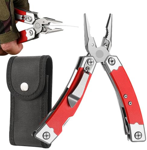 Pinze multiutensile, multiutensile, pinze a punta fine - Pinze multiple con blocco di sicurezza, taglierina tascabile, cacciavite, apribottiglie, attrezzatura di sopravvivenza coppia