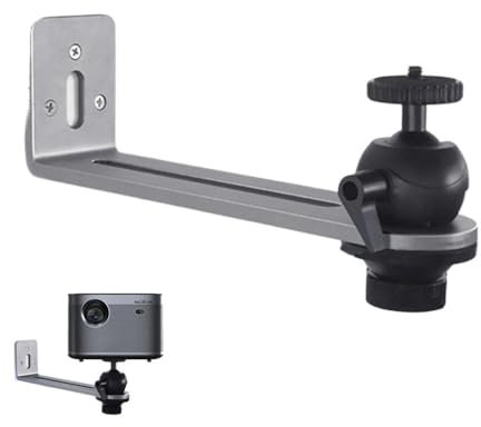 XUJUAN-0227 Projector Stand Wall Mount Projector Stand Sturdy Durable Aluminium Alloy Metal Bracket Multi-angle Adjustable Compatible with Most Projectors Projector Bracket Holder