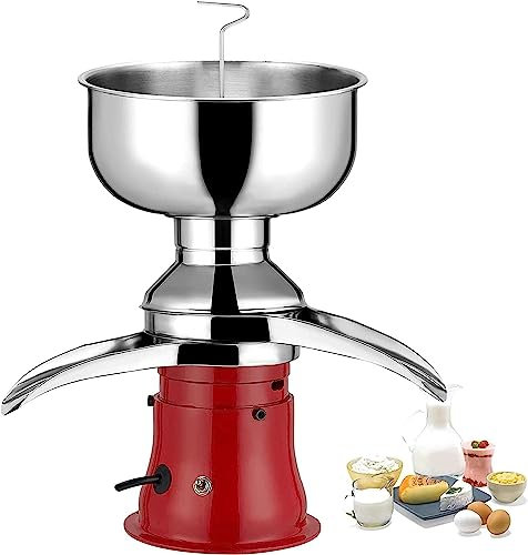 UKLULUAMZ Separatore centrifugo per latte fresco da latte, separatore centrifugo in acciaio inossidabile, separatore elettrico per crema da 80 l/h, separatore per frappè al burro, perfetto per la