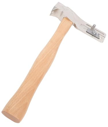 Magnet Roofing Hatchet, 17oz Magnetic Faced Roofing Hatchet, Carbon Steel Shingling Hammer with Wooden Handle for Roof Repair