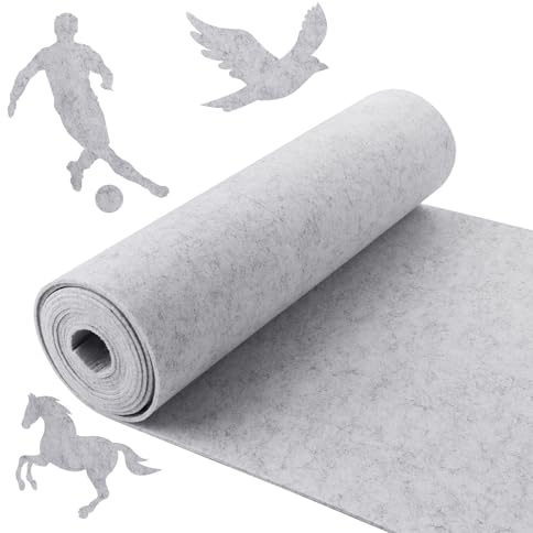 Oungy Filzstoff Meterware, Filzrolle 40cm×300 cm×3 mm, Nadelfilz Meterware, Filz Grau, Filzmatten zum Zuschneiden, Bastelfilz für DIY, Filzmatte zum Zuschneiden Dekoration, Patchwork Nähen Basteln