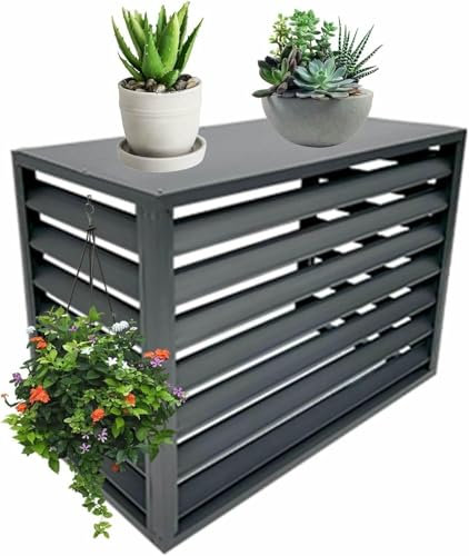 HOTAPEPU Klimaanlagenabdeckung Aluminium Klimaanlage Für Außeneinheiten, Deckung Der Klimaanlage Klimaanlage Für Pflanzen ~//