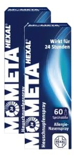 MometaHEXAL| 2x10g Heuschnupfenspray | Befreit die Nase, beruhigt die Augen | Mometason, 2-in-1-Effekt gegen Heuschnupfensymptome, nur 1x täglich, stark wirksam, für Erwachsene ab 18 Jahren