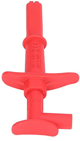 Krokodil - -Testhaken, Genaue Reparatur von Multimeter mit Hochspannungsleitungen, CAT III 1000 V/10a, CAT IV 600 V/10a für Kabeltests (Rot)