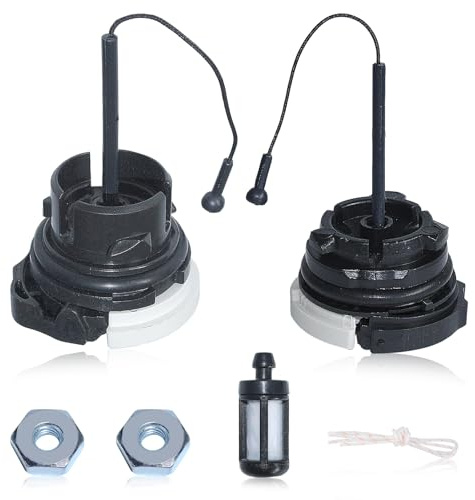 Mtanlo Bensintankpluggar oljelock för Stihl MS200 MS210 MS230 MS250 MS270 MS280 MS310 MS390 MS391 MS340 MS341, ersättning för 0000 350 0525 000035000 533 0 000 350 0526