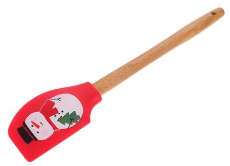 Mobestech Spatule à Gâteau Silicone Avec Manche Pour Lissage Crème Et Beurre Ustensile De Cuisine Pour Pâtisserie
