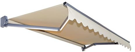 Dexinhdh Tenda da Sole Retrattile Elettrica, Tenda da Sole per Esterni, Tenda da Sole Impermeabile per Patio con Luce LED, Verniciatura A Spruzzo, Impermeabile E Resistente al Sole