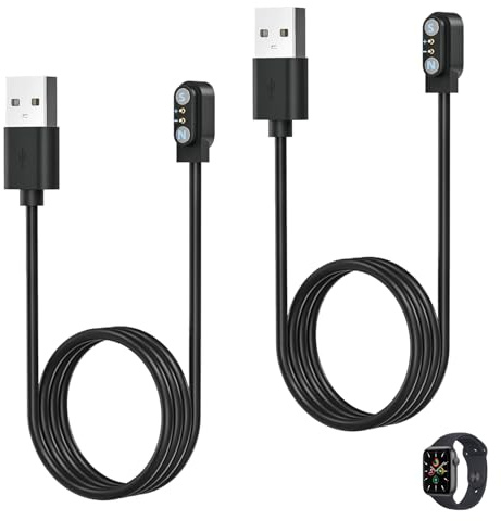 2 Pièces Chargeur pour Yamay SW023 Willful SW021 Letsfit ID205L ID216 ID205S ID205U Umidigi Uwatch 3S 3 2 2S, Câble Magnétique Smartwatch USB 2 Pins 2.84mm, Chargeur Universel Montre Intelligente
