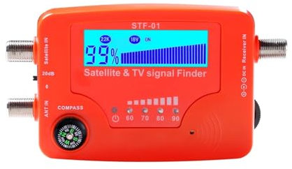 JHXHFJXZ Cercatore di Segnale satellitare e TV 2 in 1 Cercatore satellitare Digitale LCD Misuratore di Potenza del Segnale Antenna Portatile Misuratore di Ricerca del Segnale per Dish Network Directv