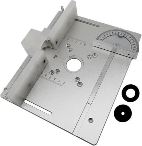 Base de fresadora de aleación de Aluminio, Inserto de Mesa de fresado P, Placa de inserción de Mesa de fresadora de 240 x 200 mm, aleación de Aluminio Multicolor, Paquete de 3 para carpintería