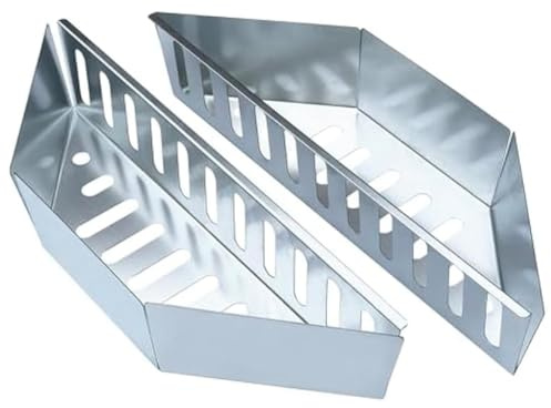 Aboiled Lot de 2 paniers à charbon de bois - Accessoires de barbecue - Plaque en acier galvanisé pour 22 supports de panier à barbecue