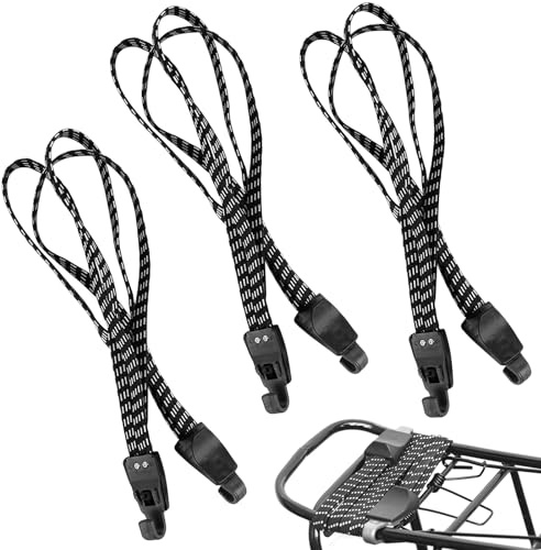 3 Pezzi Corde Elastiche con Gancio, 75cm Elastico Portapacchi Bicicletta, Cinghia Elastica con Ganci, Cinghie Moto Bagaglio, Cinghie Elastiche per Portapacchi, per Biciclette, Motociclette, Camion