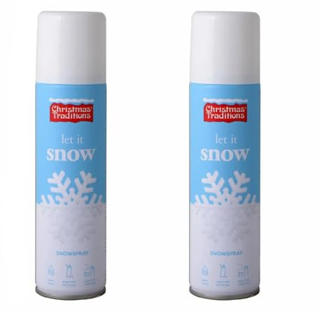 FÜNDIG Schneespray 2er-Set - Doppelter Winterzauber- Doppelter Winterzauber - Kunstschnee - Glasdekoration - Dekoschnee - Weihnachtsschmuck - Vorteilsset Weihnachten - DIY Deko Set