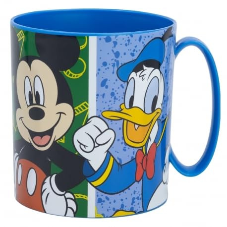 Golddunes Kids 2023 Character Licence Mug 350ML Drinking Re-Usable Plastic Cup Microwave Safe (Mickey Fun)