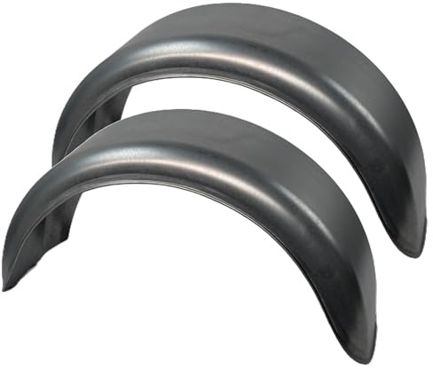 HGW Paar Kotflügel Stahlblech verzinkt für Pkw-Anhänger, einachsig – 200 mm Breite, 660 mm Spannweite
