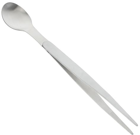 EXAOMBLE Strumento da Cucina Cucchiaio da Degustazione in Acciaio Inox Bacchette e Pinzette, Utensile Multifunzione per Uso Professionale in Ristoranti e Catering 20,5 CM