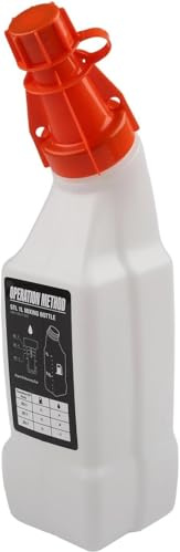 1L Plastic Fuel and Oil Mixing Bottle, for 2-Strokes Garden Machinery and Lawn Mower Parts, Clearly Marked 50:1 40:1 35:1 25:1 RatiosProfessional and Fashion