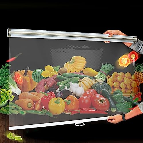 Transparenta dammtäta rullbara upp FoodGrade PE vattentäta rullgardiner för marknadsreparatörer separat display (B x H: 125 x 150 cm)