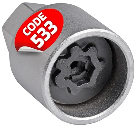 SW-Stahl 02383L-13 Felgenschloss Adapter 533 I geeignet für VW I Felgenschlösser lösen I Radsicherung Felgenschloss Demontage Werkzeug I Felgenschloss Ausdreher I Felgensicherung Schlüssel