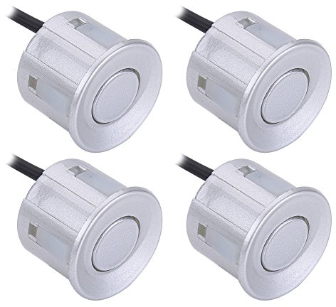 Keenso Auto Parksensor Probe, 4 Stück Auto Einparkhilfe Sensor Probe Einparksensoren Rückfahrsensor Probe (Silber)