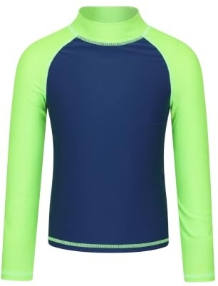 Mountain Warehouse Kids Long Sleeve UPF 50+ Rash Vest | Boys & Girls Lightweight & Quick-Dry Sun Protected Swim Top, Childrens Rash Guard with Flat Seams for Beach, Surfing, Summer