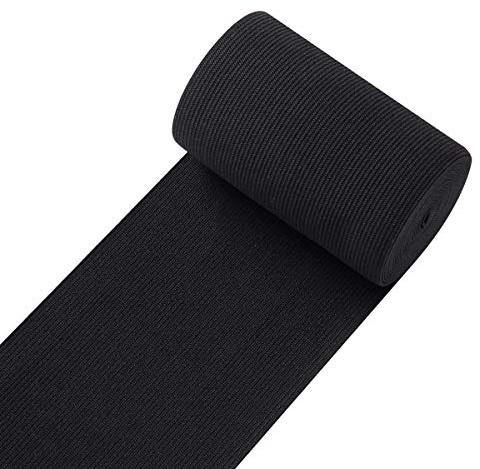 Bande élastique plate de 10 cm de large, noir, bandes de couture, accessoires de couture pour couture, loisirs créatifs – 2,7 m