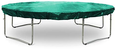 QUICK STAR Abdeckplane Trampolin Rund Planenmaß 380cm für Trampoline 300 bis 366 cm Durchmesser Winterabdeckplane Trampolinabdeckung 180g/m²