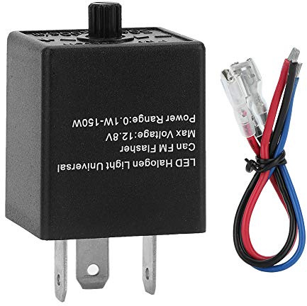Blinkendes Relais | 12V 24V 3-PIN Einstellbarer LED-Blinkrelais Blinker-Blinker für Kraftfahrzeuge - Motorrad-LED-Blinkrelais