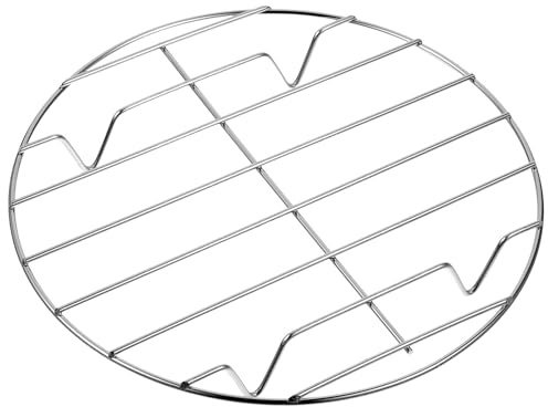 HEMOTON Grille de cuisson ronde en acier inoxydable de 20 cm - Grille de refroidissement polyvalente pour viande, poisson, légumes et pizza, passe au lave-vaisselle, pour le jardin et le camping