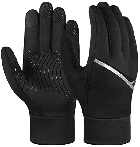 Boys Gloves Magic Kids Winter - Touch Screen Girls Thermal Elastic Cuff Non-Slip Glove for Age 4-6 Years Old Children Teenage Snow Ski Running Bike Riding Cycling Outdoors Sports Hand Warm/Black S