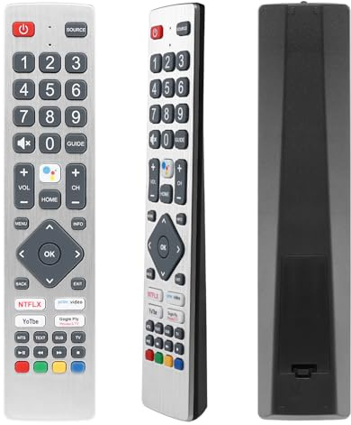 Infrarot-Ersatz für Sharp Smart TV Fernbedienung SHWRMC0133, YiBiChin IR Fernbedienung für Sharp Smart TVs 24BI6EA 32BI5EA 40BL2EA 40BN6EA 43BL5EA, kein Setup erforderlich (Keine Sprachfunktion)