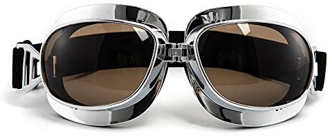evomosa Vintage Motorradbrille, Sportbrille für Motorräder