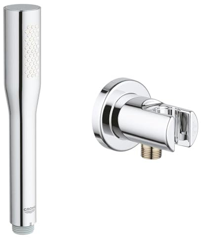 GROHE Vitalio Get - Handbrause 1 Strahlart, silber, 27458000 & Relexa - Wandanschlussbogen, chrom, 28628000