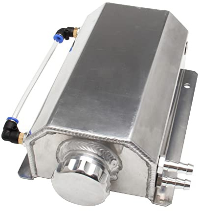 TOTMOX UniV/e*rsal Réservoir de trop-plein de liquide de refroidissement pour radiateur 2 L, réservoir de trop-plein de liquide de refroidissement en aluminium poli 2 L