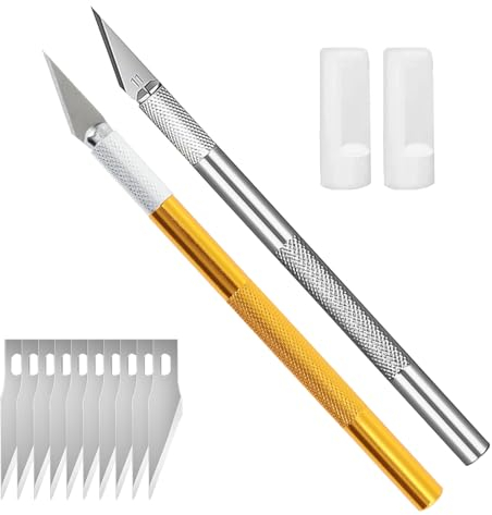 Set bisturi Precision Cutter 2 bisturi modellismo con 10 lame, coltello per il tempo libero creativo, taglierina di precisione coltello artigianale per artigianato taglio di lavoro artistico fai da te