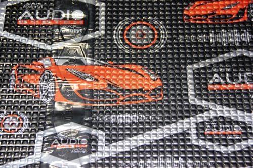 Vibrofiltr Lot de 10 Feuilles Alubutyl 50cm x 35cm x 4mm – 1,75 m² pour Automobiles, plaques d’Isolation Acoustique Auto-adhésives 6,67 kg/m², Tapis insonorisants Anti-Vibrations pour véhicules