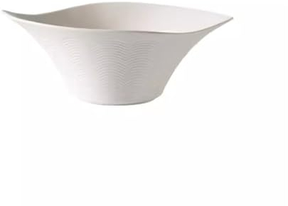 MJMLUCK Ensaladera Grande Ovalada de cerámica, Cuenco de cerámica para Servir para Cocina, Cuenco de cerámica Irregular, Plato Grande para Cena de Fiesta, guarnición, Plato de Cena (10 Pulgadas)