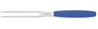 Giesser Messer - Made in Germany - Wurstgabel, Klinge 13 cm, rutschfest, Fleischgabel spülmaschinenfest, rostfrei, stabil, perfekt zum servieren (Blau)